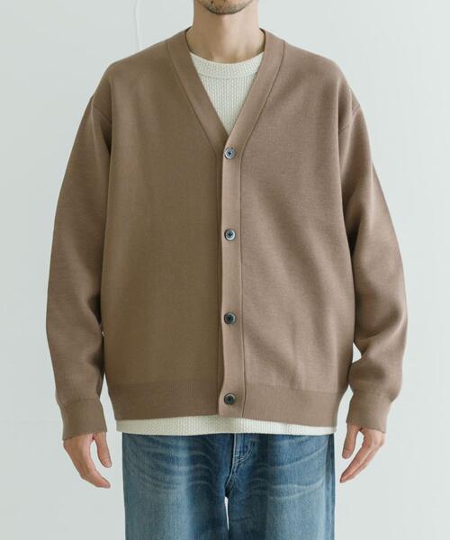 URBAN RESEARCH（アーバンリサーチ）の「『洗濯可』ウォッシャブルミラノリブカーディガン（カーディガン/ボレロ・メンズ・グリーン/ベージュ/ネイビー・MEDIUM/LARGE/X-LARGE）」の5枚目の写真
