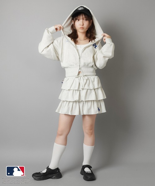 MLB/メジャーリーグベースボール】ショートジップパーカー ジップ