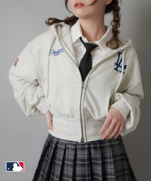 MLB/メジャーリーグベースボール】ショートジップパーカー