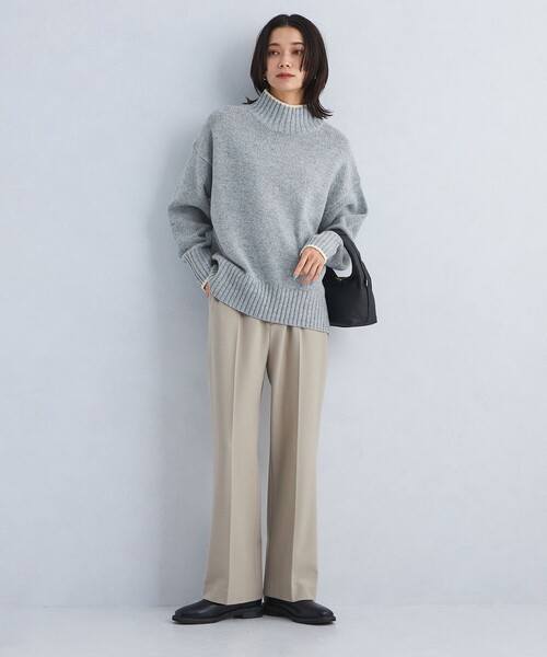 green label relaxing（グリーンレーベルリラクシング）の「カラーネップ タートルネック ニット プルオーバー（ニット/セーター・レディース・ネイビー/オフホワイト/グレー/ライトグレー・FREE）」の18枚目の写真