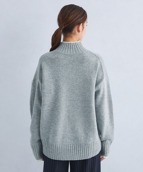 green label relaxing（グリーンレーベルリラクシング）の「カラーネップ タートルネック ニット プルオーバー（ニット/セーター・レディース・ネイビー/オフホワイト/グレー/ライトグレー・FREE）」の15枚目の写真