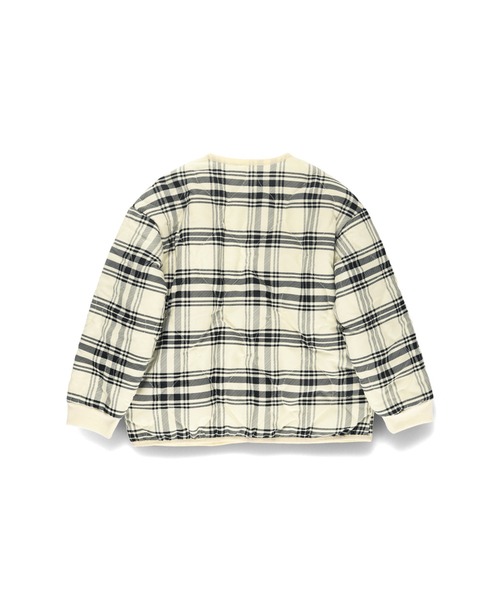 BRANSHES（ブランシェス）の「【キルティング】中綿ジャケット（ノーカラージャケット・キッズ・ブラック/アイボリー/カーキ・110cm/150cm/140cm/130cm/120cm/100cm/90cm）」の7枚目の写真