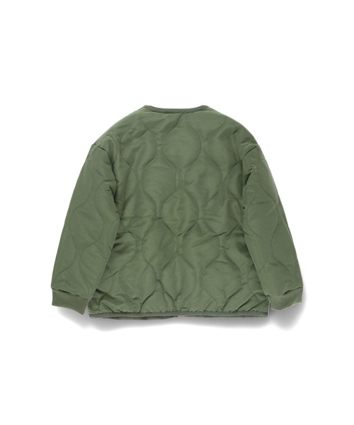 BRANSHES（ブランシェス）の「【キルティング】中綿ジャケット（ノーカラージャケット・キッズ・ブラック/アイボリー/カーキ・110cm/150cm/140cm/130cm/120cm/100cm/90cm）」の8枚目の写真