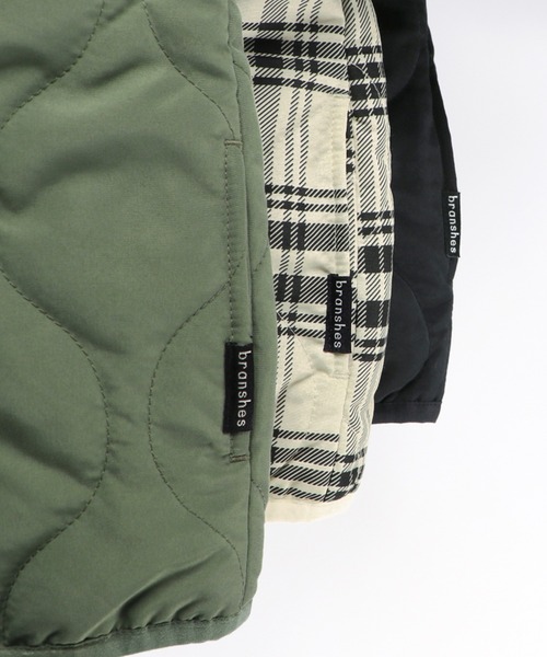 BRANSHES（ブランシェス）の「【キルティング】中綿ジャケット（ノーカラージャケット・キッズ・ブラック/アイボリー/カーキ・110cm/150cm/140cm/130cm/120cm/100cm/90cm）」の15枚目の写真