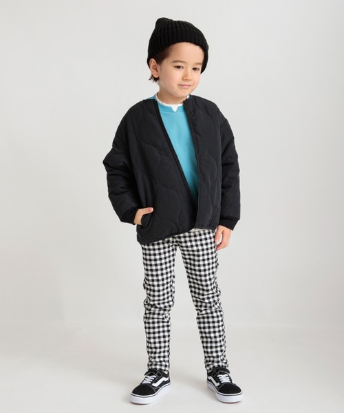 BRANSHES（ブランシェス）の「【キルティング】中綿ジャケット（ノーカラージャケット・キッズ・ブラック/アイボリー/カーキ・110cm/150cm/140cm/130cm/120cm/100cm/90cm）」の20枚目の写真