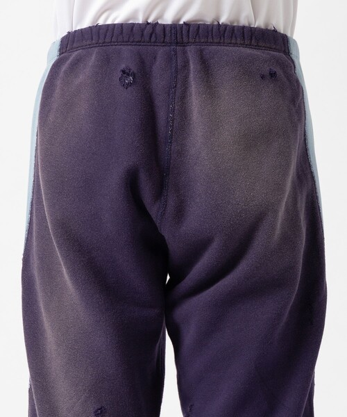 Needles(ニードルス)の「【Needles/ニードルズ】2-Tone String Sweat Pant - Cotton French Terry(スウェットパンツ・メンズ・パープル/ベージュ/ブラック・M/S)」の4枚目の写真