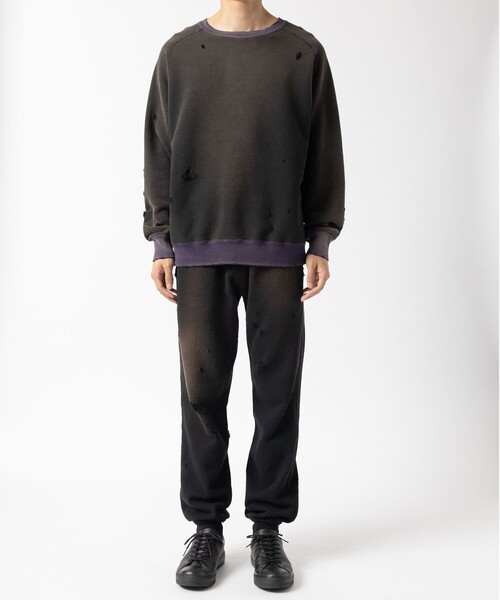 Needles(ニードルス)の「【Needles/ニードルズ】2-Tone String Sweat Pant - Cotton French Terry(スウェットパンツ・メンズ・パープル/ベージュ/ブラック・M/S)」の8枚目の写真