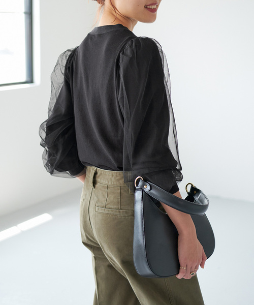 Spick & Span(スピックアンドスパン)の「チュールスリーブニットプルオーバー(ニット/セーター・レディース・ブラック/ベージュ・FREE)」の15枚目の写真