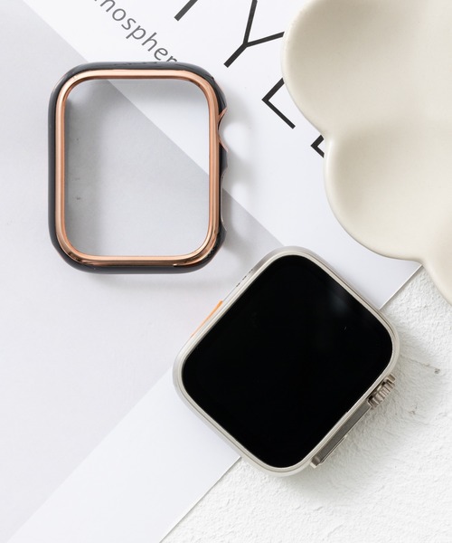 emonique(エモニーク)の「スマートウォッチケース Apple Watch カバー【41/45/49mm対応】(デジタル腕時計・レディース・ピンクゴールド/ブラック×ゴールド/ブラック×シルバー/ホワイト×シルバー/ホワイト×ゴールド・45/41/49)」の5枚目の写真
