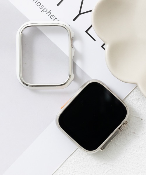 emonique(エモニーク)の「スマートウォッチケース Apple Watch カバー【41/45/49mm対応】(デジタル腕時計・レディース・ピンクゴールド/ブラック×ゴールド/ブラック×シルバー/ホワイト×シルバー/ホワイト×ゴールド・45/41/49)」の2枚目の写真