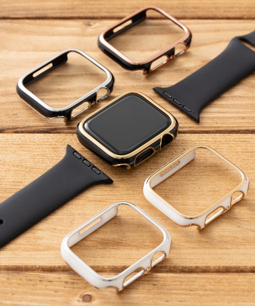 emonique(エモニーク)の「スマートウォッチケース Apple Watch カバー【41/45/49mm対応】(デジタル腕時計・レディース・ピンクゴールド/ブラック×ゴールド/ブラック×シルバー/ホワイト×シルバー/ホワイト×ゴールド・45/41/49)」の6枚目の写真