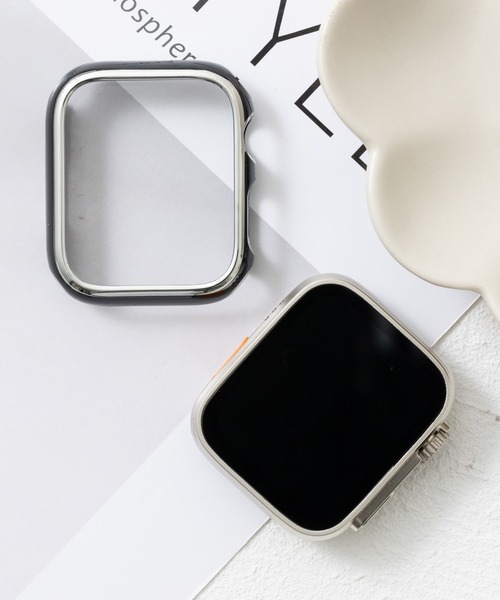 emonique(エモニーク)の「スマートウォッチケース Apple Watch カバー【41/45/49mm対応】(デジタル腕時計・レディース・ピンクゴールド/ブラック×ゴールド/ブラック×シルバー/ホワイト×シルバー/ホワイト×ゴールド・45/41/49)」の9枚目の写真