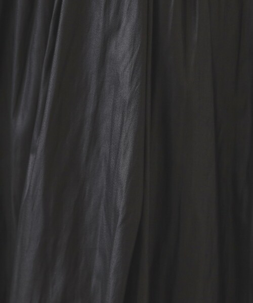 OPAQUE.CLIP(オペークドットクリップ)の「◆レザーライク イージーギャザースカート【洗濯機洗い可】(スカート・レディース・ダークオリーブ/ブラック・36/38)」の10枚目の写真