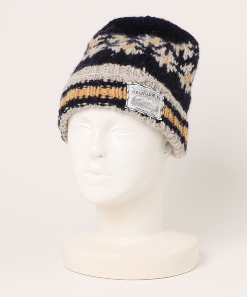 salle de bal（サルデバル）の「ボーダー フラワー ニット ワッチキャップ（ニットキャップ/ビーニー・レディース・グレー/ネイビー・FREE）」の8枚目の写真