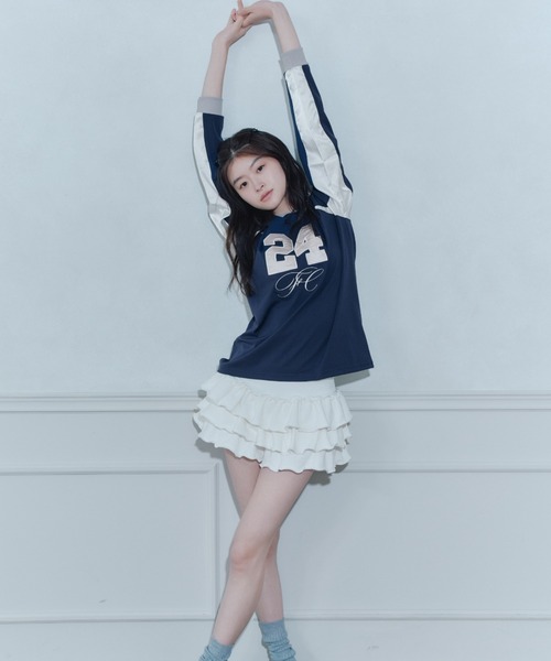 FCMM(エフシーエムエム)の「【日本限定】NUMBERING L/S TEE/ナンバリングロングスリーブT(Tシャツ/カットソー・レディース・イエロー/ネイビー/ホワイト・MEDIUM/SMALL)」の9枚目の写真