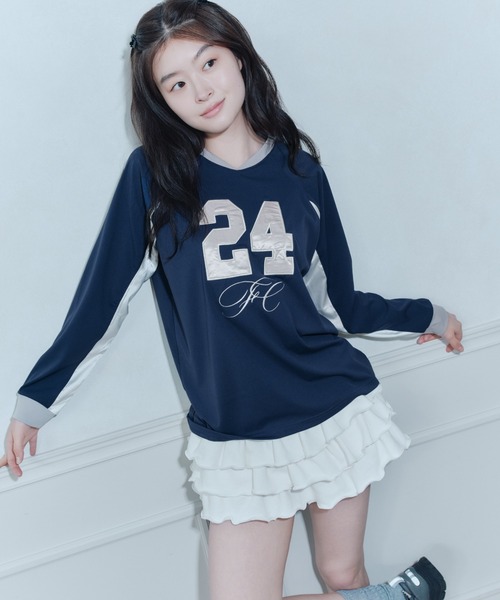 FCMM(エフシーエムエム)の「【日本限定】NUMBERING L/S TEE/ナンバリングロングスリーブT(Tシャツ/カットソー・レディース・イエロー/ネイビー/ホワイト・MEDIUM/SMALL)」の11枚目の写真