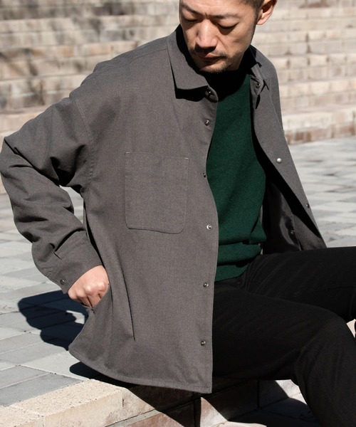 【セール】『WEB限定』ウールライクCPOシャツブルゾン（ミリタリージャケット）｜URBAN RESEARCH ROSSO MEN（アーバンリサーチロッソメン）