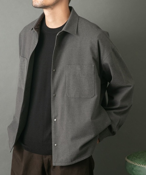 【セール】『WEB限定』ウールライクCPOシャツブルゾン（ミリタリージャケット）｜URBAN RESEARCH ROSSO MEN（アーバンリサーチロッソメン）