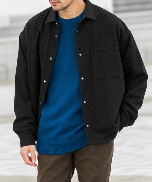 【セール】『WEB限定』ウールライクCPOシャツブルゾン（ミリタリージャケット）｜URBAN RESEARCH ROSSO MEN（アーバンリサーチロッソメン）