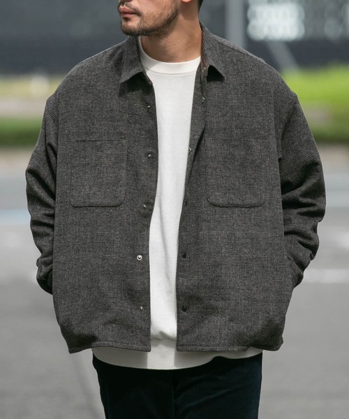 【セール】『WEB限定』ウールライクCPOシャツブルゾン（ミリタリージャケット）｜URBAN RESEARCH ROSSO MEN（アーバンリサーチロッソメン）