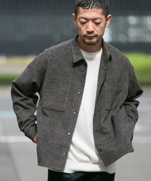 【セール】『WEB限定』ウールライクCPOシャツブルゾン（ミリタリージャケット）｜URBAN RESEARCH ROSSO MEN（アーバンリサーチロッソメン）