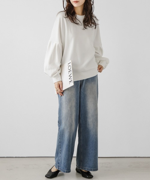 SUGAR BISKET(シュガービスケット)の「ドロップショルダーバルーンスリーブトップス(Tシャツ/カットソー・レディース・ブラック/ベージュ/オートミール/ホワイト・フリー)」の22枚目の写真