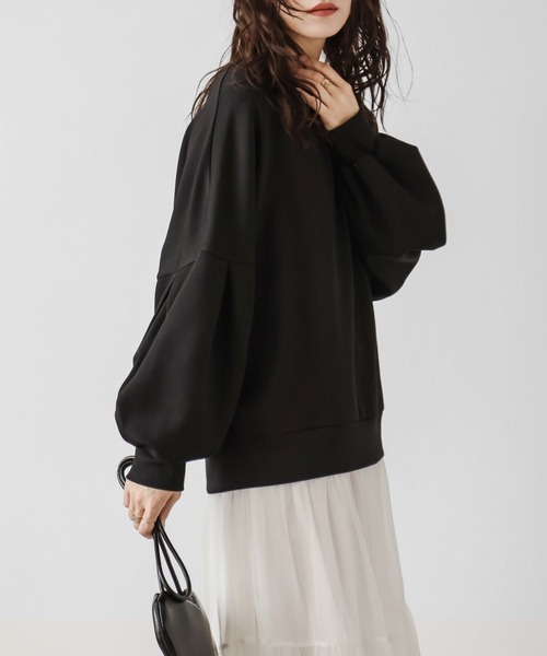 SUGAR BISKET(シュガービスケット)の「ドロップショルダーバルーンスリーブトップス(Tシャツ/カットソー・レディース・ブラック/ベージュ/オートミール/ホワイト・フリー)」の15枚目の写真