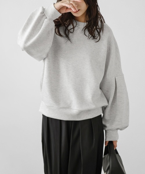 SUGAR BISKET(シュガービスケット)の「ドロップショルダーバルーンスリーブトップス(Tシャツ/カットソー・レディース・ブラック/ベージュ/オートミール/ホワイト・フリー)」の19枚目の写真