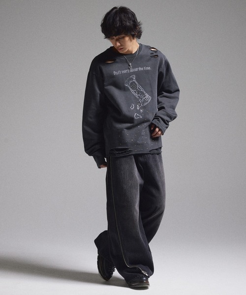u*6様 【新品 初回在庫分】GRANCY ラインストーンレイヤードスウェットパ GRANCY】Rhinestone Design Layered Sweatpants / ラインストーン