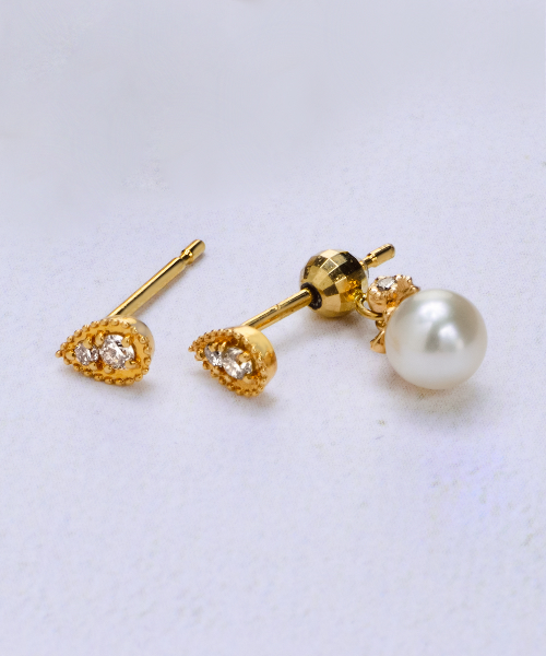 agete（アガット）の「K18ピアス（10154112071）（ピアス（両耳用