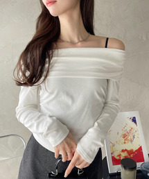 mur（ミュール）の「ドレープデザイン オフショル カットソー（Tシャツ/カットソー）」