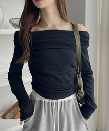 mur（ミュール）の「ドレープデザイン オフショル カットソー（Tシャツ/カットソー）」