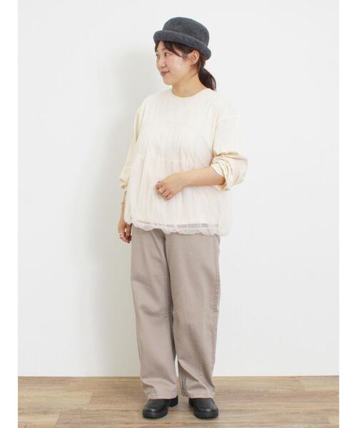 Samansa Mos2（サマンサ モスモス）の「チュールドッキングカットソー（Tシャツ/カットソー・レディース・キナリ/ブラック/ブラウン・F）」の20枚目の写真