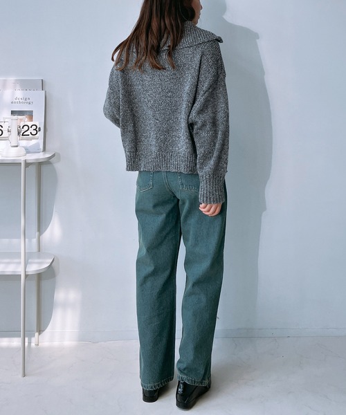 セール】◇ハーフジップ リサイクルエコニットプルオーバー（ニット