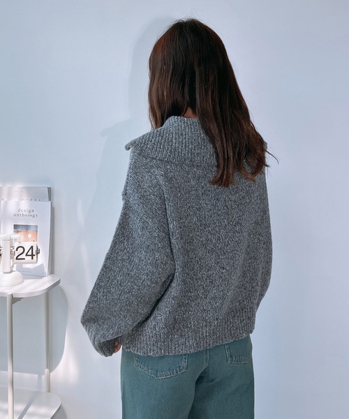 セール】◇ハーフジップ リサイクルエコニットプルオーバー（ニット