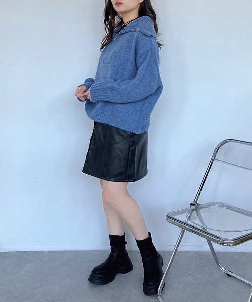 セール】◇ハーフジップ リサイクルエコニットプルオーバー（ニット