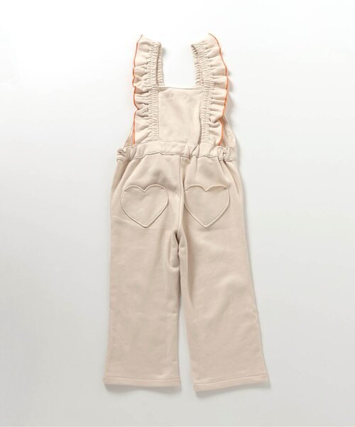 BREEZE（ブリーズ）の「ハートポケットサロペット（サロペット/オーバーオール・キッズ・オフホワイト/ブラウン・80/90/100/110/120/130）」の6枚目の写真
