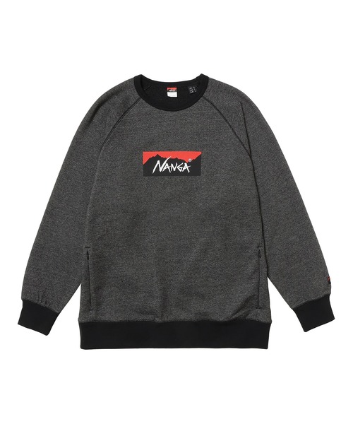 NANGA（ナンガ）の「NANGA/ナンガ ECO HYBRID BOX LOGO SWEATSHIRT スウェット（スウェット・メンズ・ブラック/ライトグレー/オレンジ/ベージュ/ブラック系・M/L/XL/S）」の12枚目の写真
