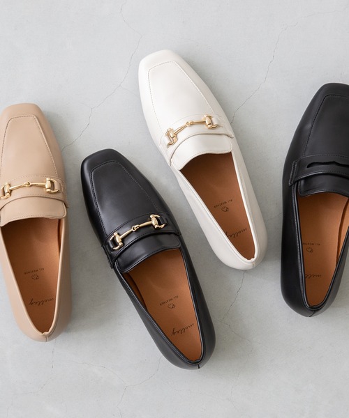 セール】幅広 『4E』 スクエアトゥ ローファー（ローファー）｜welleg