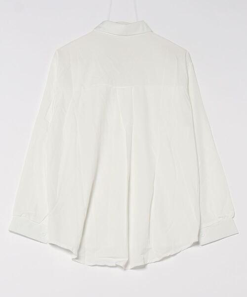 i-dare(アイディア)の「【i-dare】韓国風 オーバーサイズ ブラウス シャツ(シャツ/ブラウス・レディース・ホワイト/ブルー・FREE)」の11枚目の写真