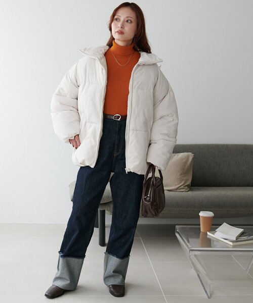 WEB限定】スタンドカラーダウンコート（ダウンジャケット/コート