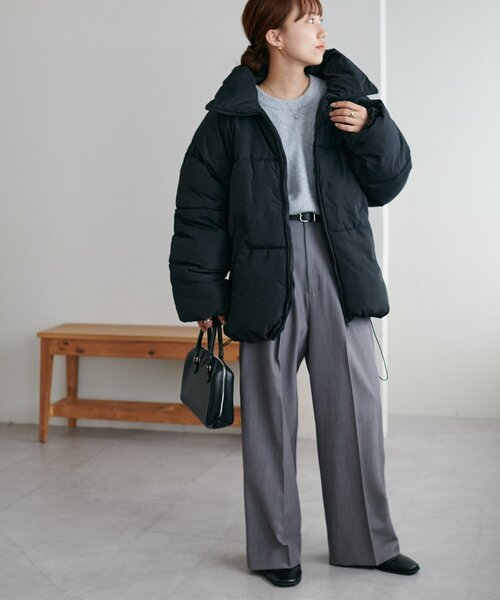 WEB限定】スタンドカラーダウンコート（ダウンジャケット/コート