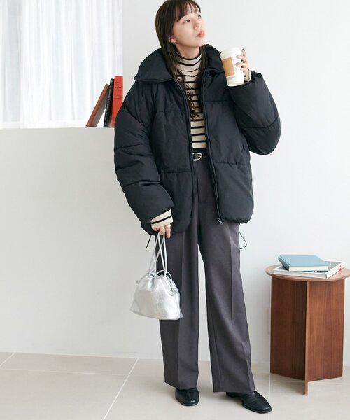 WEB限定】スタンドカラーダウンコート（ダウンジャケット/コート