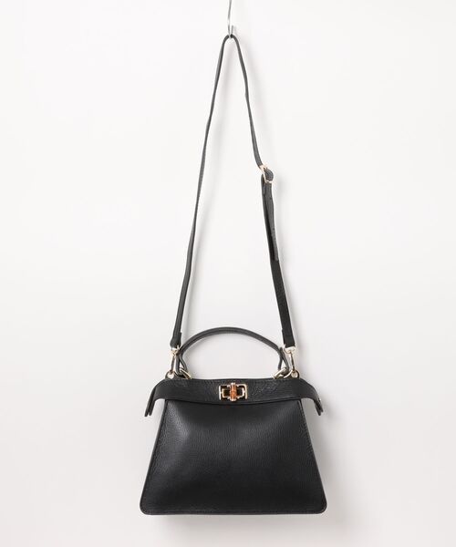 NOMBRE IMPAIR(ノンブルアンペール)の「マルコビアンキーニ ツイストロックバッグ(ハンドバッグ・レディース・ブラウン/ブラック/サックスブルー・FREE)」の9枚目の写真