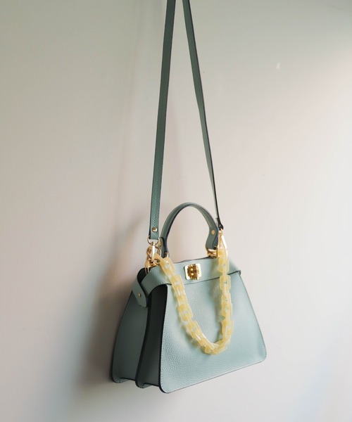 NOMBRE IMPAIR(ノンブルアンペール)の「マルコビアンキーニ ツイストロックバッグ(ハンドバッグ・レディース・ブラウン/ブラック/サックスブルー・FREE)」の8枚目の写真