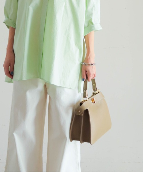 NOMBRE IMPAIR(ノンブルアンペール)の「マルコビアンキーニ ツイストロックバッグ(ハンドバッグ・レディース・ブラウン/ブラック/サックスブルー・FREE)」の13枚目の写真