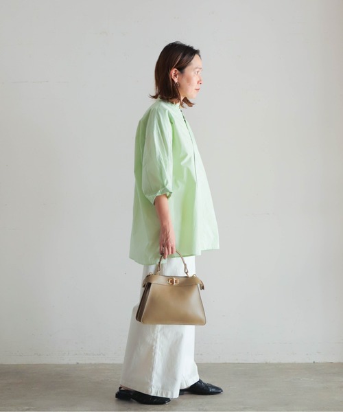 NOMBRE IMPAIR(ノンブルアンペール)の「マルコビアンキーニ ツイストロックバッグ(ハンドバッグ・レディース・ブラウン/ブラック/サックスブルー・FREE)」の14枚目の写真