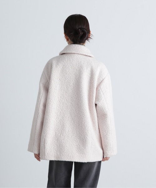 N.（N. Natural Beauty Basic）（エヌエヌナチュラルビューティーベーシック）の「◆カールステンカラーミディコート（ステンカラーコート・レディース・オフホワイト/ブラック・SMALL/MEDIUM）」の10枚目の写真