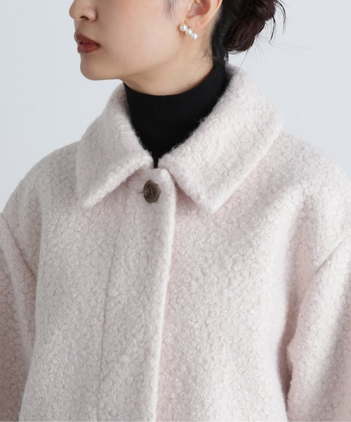 N.（N. Natural Beauty Basic）（エヌエヌナチュラルビューティーベーシック）の「◆カールステンカラーミディコート（ステンカラーコート・レディース・オフホワイト/ブラック・SMALL/MEDIUM）」の11枚目の写真