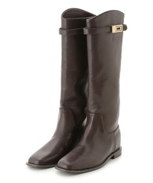 Mila Owen | メタルモチーフインヒールロングブーツ(ブーツ)